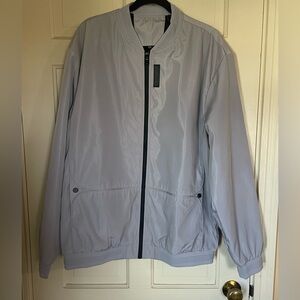 Alexander Wang Windbreaker Jacket Lightweight Grey Zip Up Size 2XL